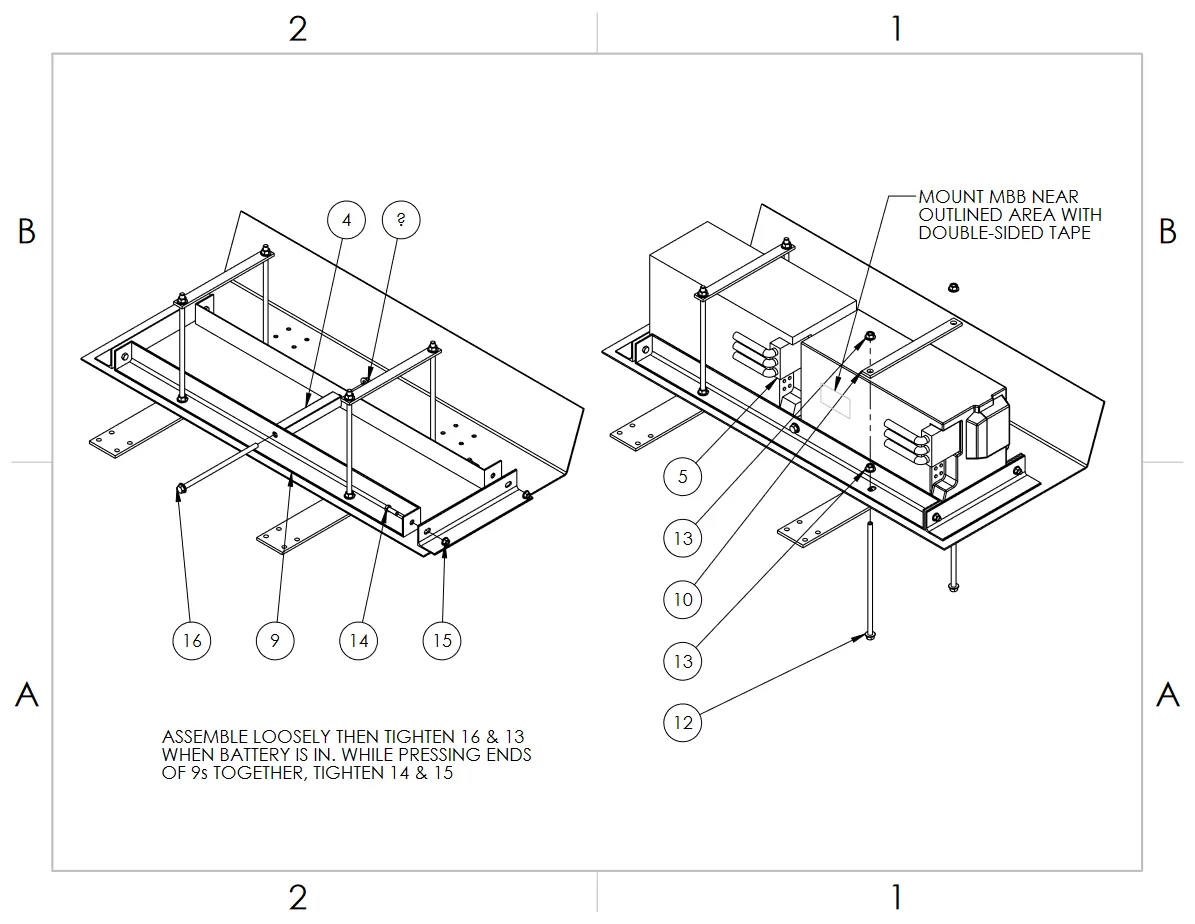 Battery mounting installation drawing page 3