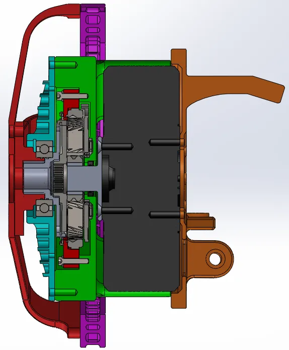 Assembly CAD section view